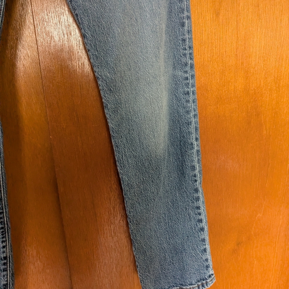 Women's Levis 501 jeans blue high waisted straight leg - Picture 2 of 11